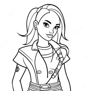 Rebellious Punk Disney Princess In Leather Coloring Page 139668-70744