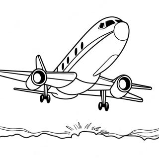 Jet Airplane Taking Off Coloring Page 13967-3054