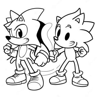 Shadow Sonic With Friends Coloring Page 14057-3077