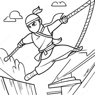 Ninja Warrior Training Coloring Page 14152-3090