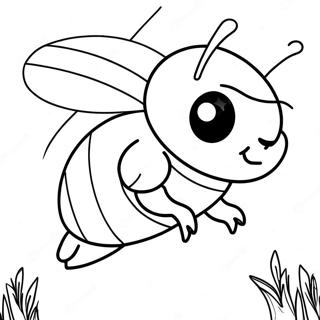 Bumblebee With A Rainbow Coloring Page 14442-3153