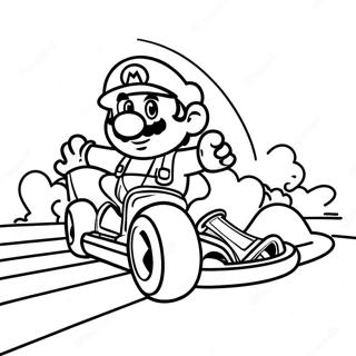 Mario Kart Rainbow Road Coloring Page 14619-3186