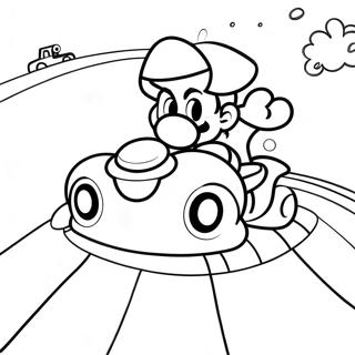 Mario Kart Rainbow Road Coloring Page 14619-3188