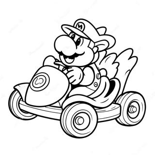 Mario Kart Bowser In A Kart Coloring Page 14620-3189