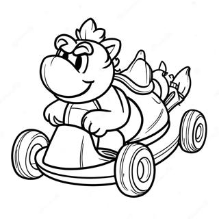 Mario Kart Bowser In A Kart Coloring Page 14620-3190