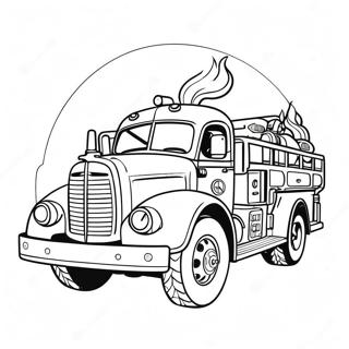 Fire Trucks Coloring Pages