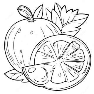 Juicy Orange Coloring Page 15254-3329