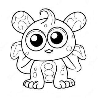 Cute Monster With Big Eyes Coloring Page 15435-3373