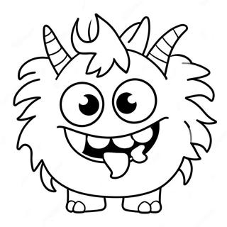 Funny Monster With Wacky Hair Coloring Page 15436 3377