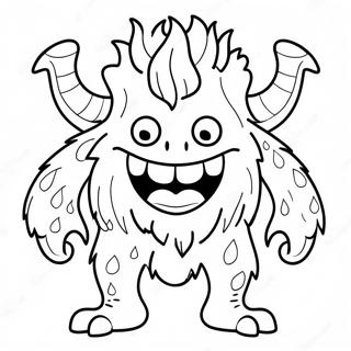 Funny Monster With Wacky Hair Coloring Page 15436 3378