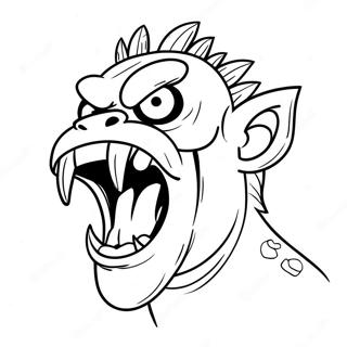 Angry Monster Roaring Coloring Page 15437-3383