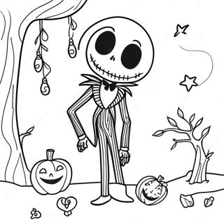 Jack Skellington In Spooky Moonlight Coloring Page 15525-3386