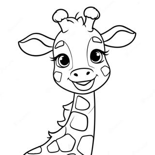 Cute Baby Giraffe Coloring Page 15619-3406