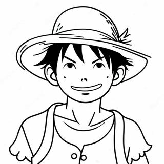 Luffy With Straw Hat Coloring Page 15799-3446