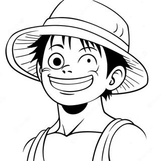 Luffy With Straw Hat Coloring Page 15799-3447