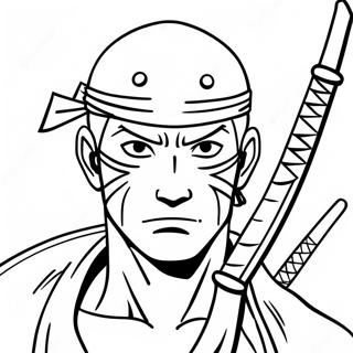 Zoro With Swords Coloring Page 15800-3449