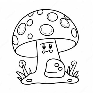Smiling Ladybug On A Mushroom Coloring Page 15988-3494