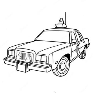 Sleek Police Car Coloring Page 16081-3514