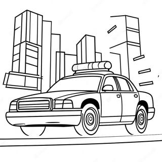 Sleek Police Car Coloring Page 16081-3516