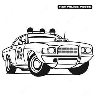 Fast Police Car Coloring Page 16082-3519