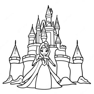 Elsa Ice Castle Coloring Page 1628-192