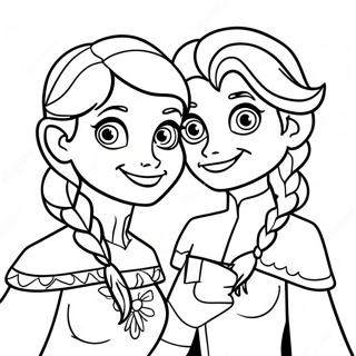 Frozen Sisters Coloring Page 1632 1801