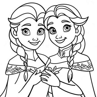 Frozen Sisters Coloring Page 1632-1802