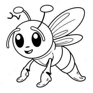 Angry Bee With Stinger Coloring Page 16358-3584