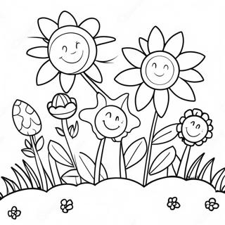 Colorful Flower Garden Coloring Page 16453-3587