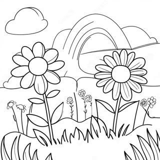 Colorful Flower Garden Coloring Page 16453-3588