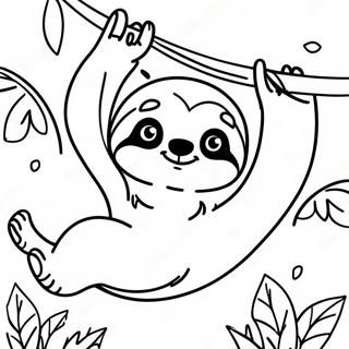 Sloth Coloring Pages