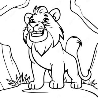 Roaring Lion King Coloring Page 17000-3709