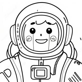 Among Us Crewmate In Space Coloring Page 1723-1718