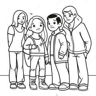 Among Us Group Of Friends Coloring Page 1727 170