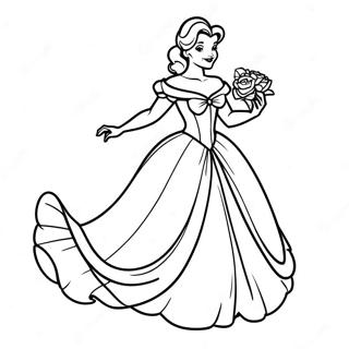 Belle Coloring Pages