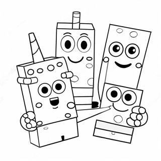 Numberblocks Colorful Characters Coloring Page 17528-3827