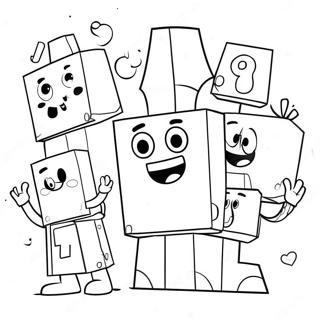 Numberblocks Colorful Characters Coloring Page 17528-3828