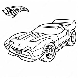 Colorful Hot Wheels Sports Car Coloring Page 17623-3850