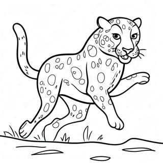 Cheetah Coloring Pages