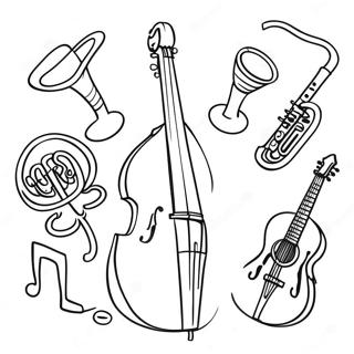 Musical Instruments Coloring Page 18434-4023