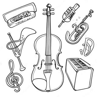 Musical Instruments Coloring Page 18434-4024