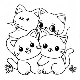 Adorable Kittens Playing Coloring Page 18996 4147