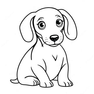 Adorable Dachshund Coloring Page 1900 2295