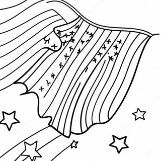 American Flag With Stars And Stripes Coloring Page 19077-4162