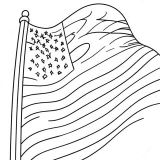 Waving American Flag Coloring Page 19078-4166