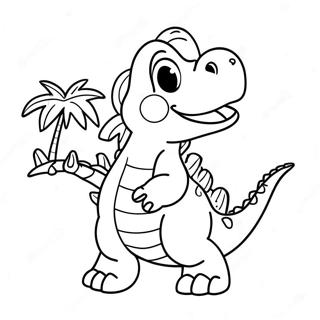 Yoshi Riding A Dinosaur Coloring Page 19169-4194