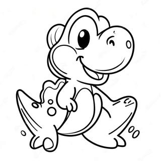 Happy Yoshi With A Smile Coloring Page 19170-4198