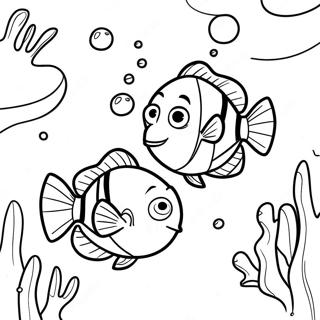 Nemo And Dory Adventure Coloring Page 19358-4234
