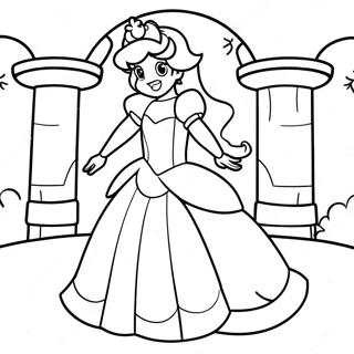 Princess Peach In A Castle Coloring Page 193-1092