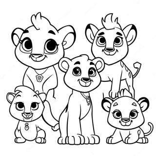 Colorful Lion Guard Characters Coloring Page 19727 4313